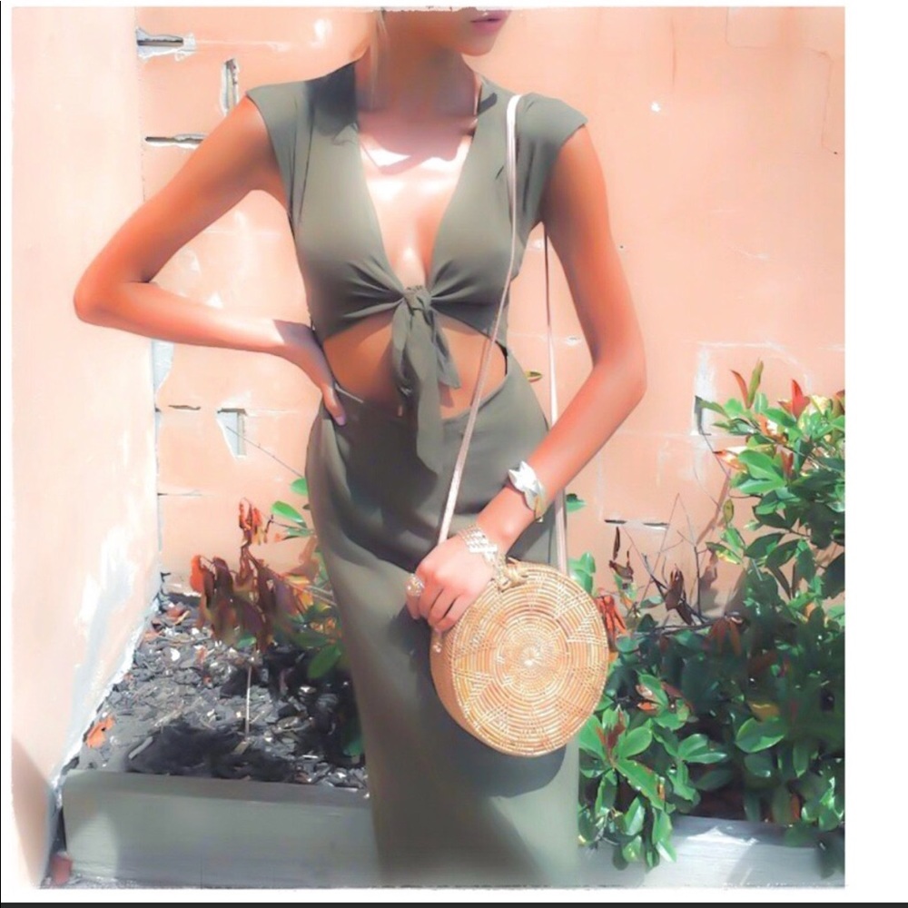 Green Midi Dress NWOT
